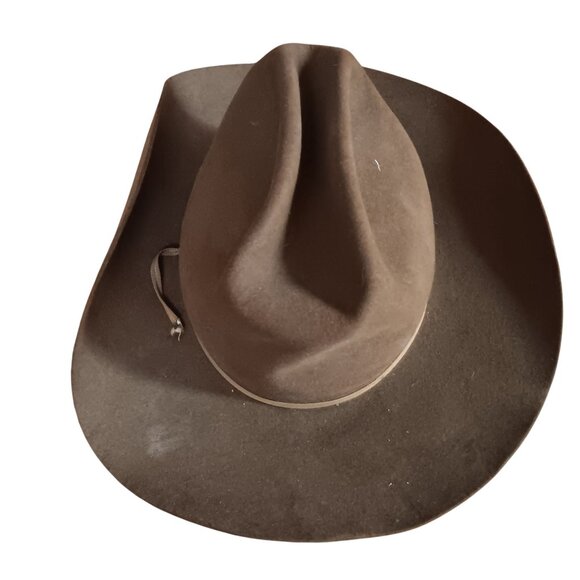 Vintage 6 3/4 7/8 Wright Western Cowboy Cavalry Hat 1950's Imported Coney Fur - Picture 5 of 11